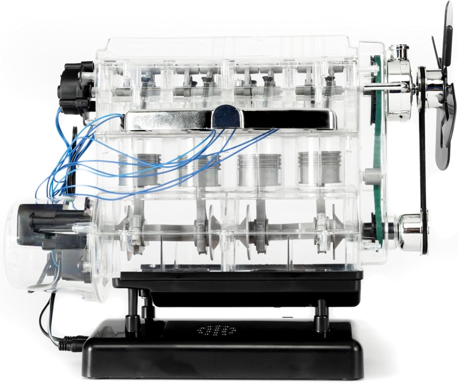 FRANZIS 67175 – The Large Technical kit 4-Cylinder Engine, Model kit in Scale 1:3, 100 Components for plugging and screwing, Including Sound Module, Instructions and accompanying Book