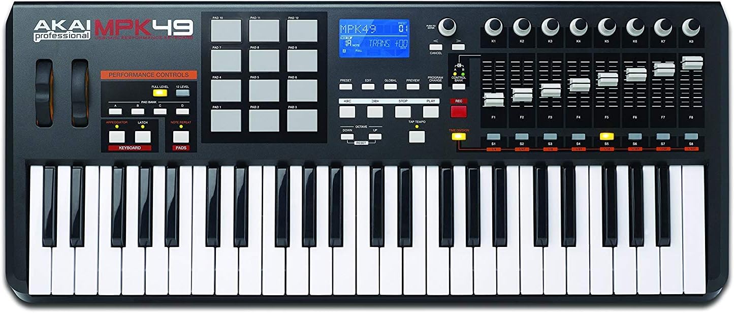 Akai Professional MPK49 | 49-Key USB MIDI Keyboard Controller with MPC Pads