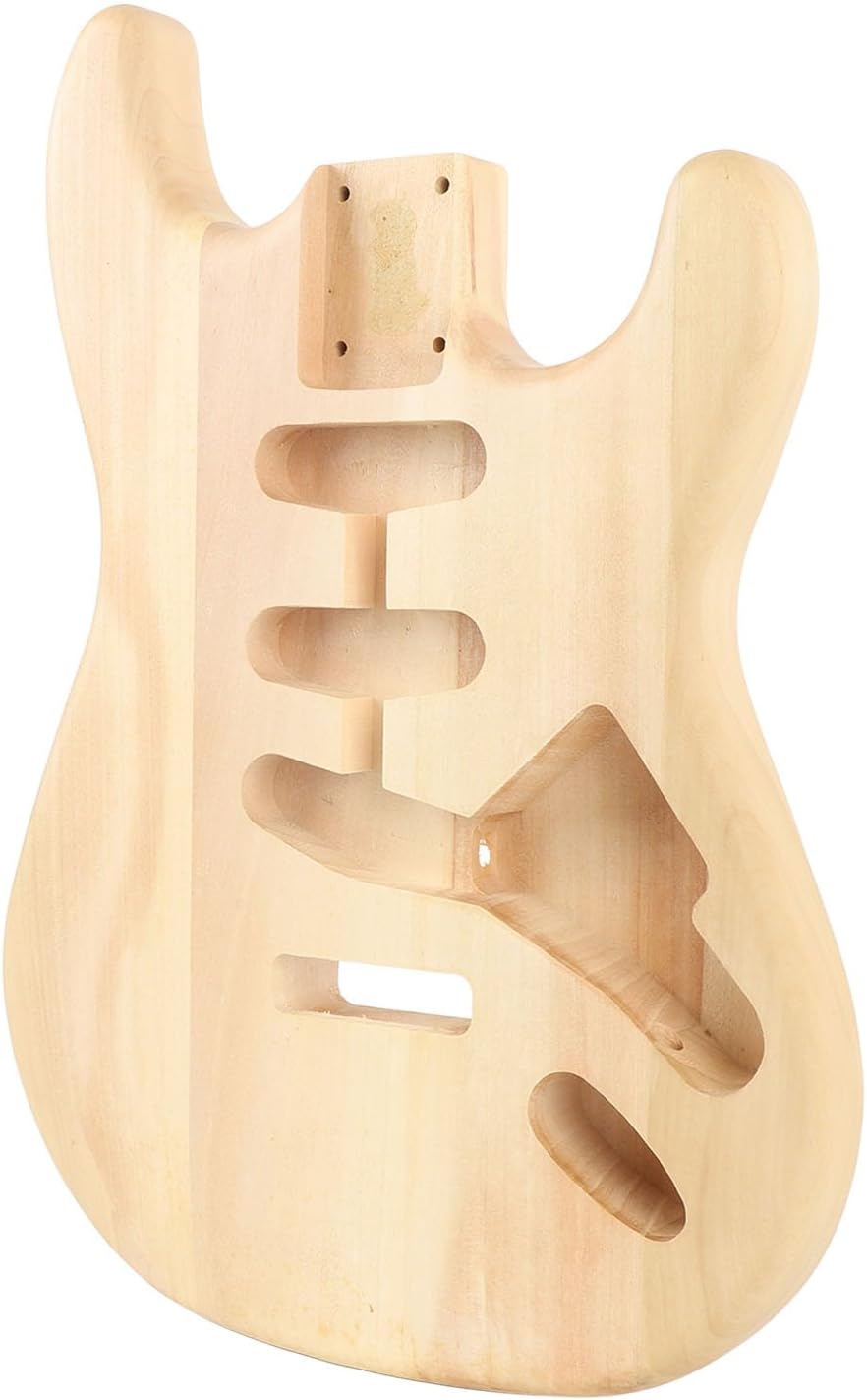 Unfinished Electric Guitar Body Walnut Wood Blank Triple Single Pickup Hole Guitar Body Replacement