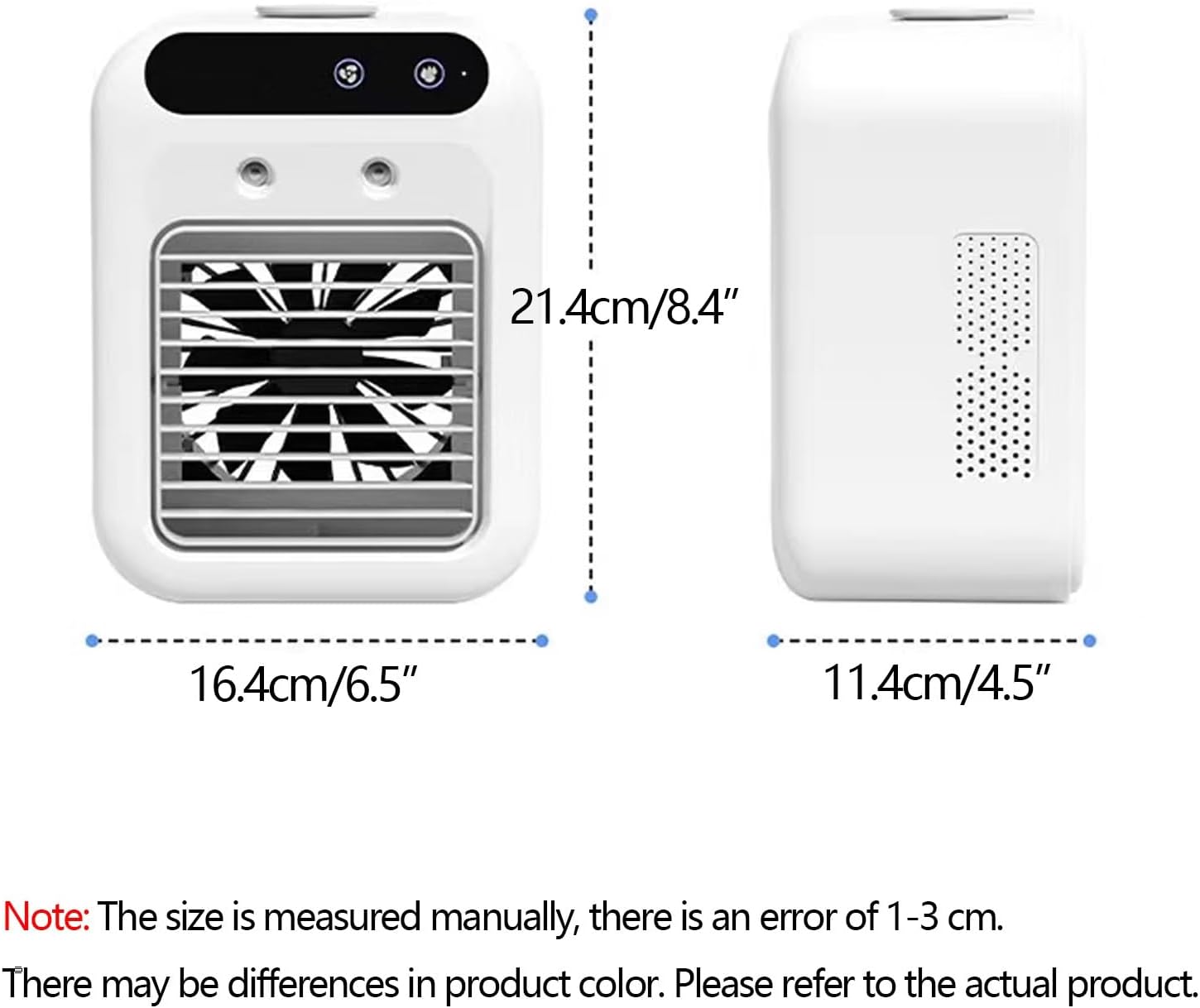 Mini Portable Air Conditioner for Bedroom with Water Tank Desk Air Conditioner for Office Quiet Small Cooling Fan for Room Garage Patio Camping