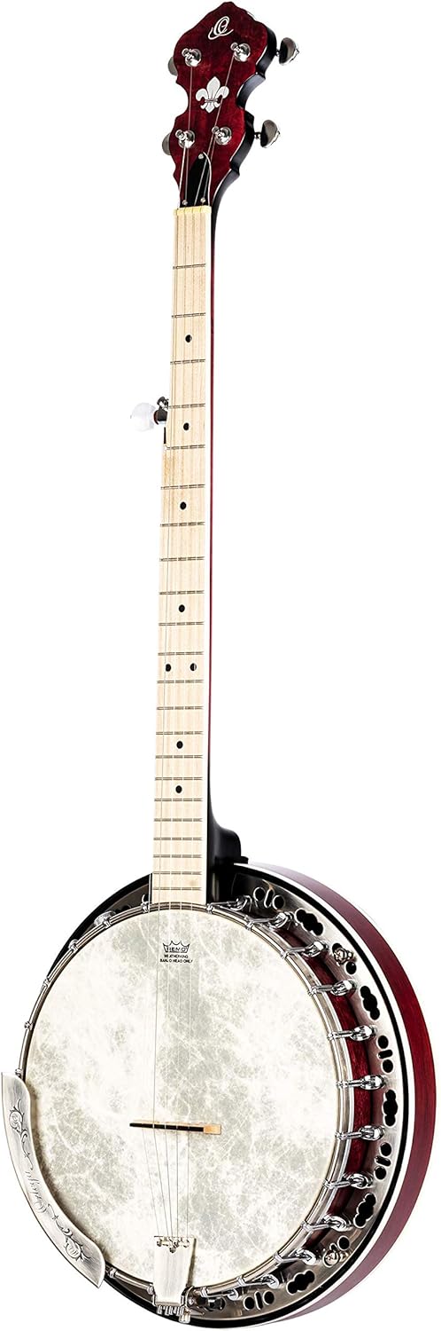 Ortega Guitars Facon Falcon Series 5-String Quilted Maple Resonator Acoustic-Electric Banjo w/Bag, Right (OBJE400TFR)