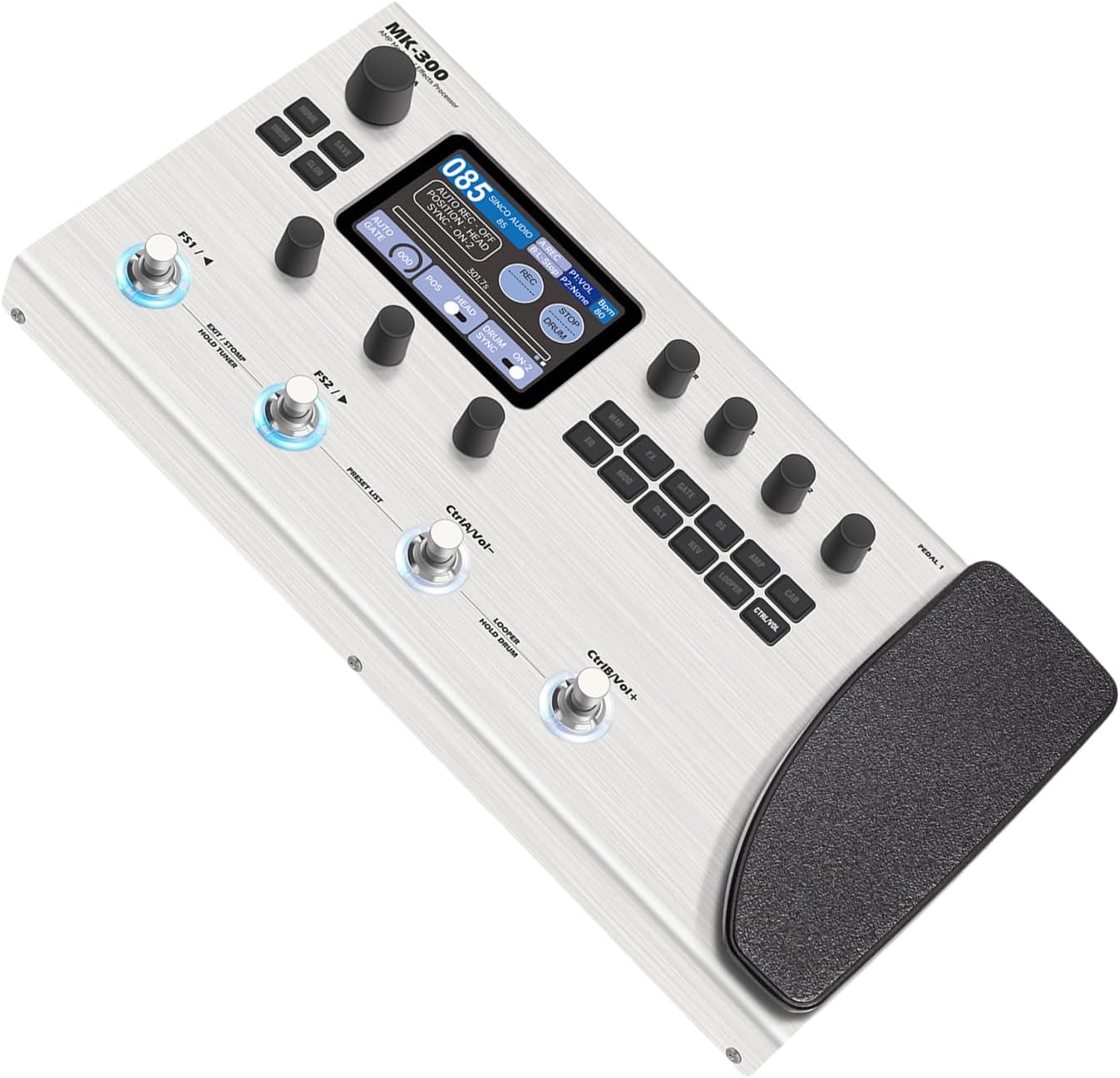 MK300 Professional Guitar Processor ANN Technology 117DB Dynamic Range 3 Pin Output Drum Machine and Drum Machine with Cable Build