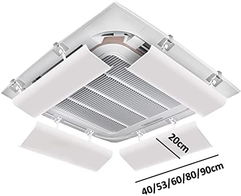 Ceiling Air Vent Deflector, Air Conditioner Deflector for Central Air Conditioning, ABS Angle Adjustable Wind Baffle, Deflector Helps Cooling/Heating Air Circulation