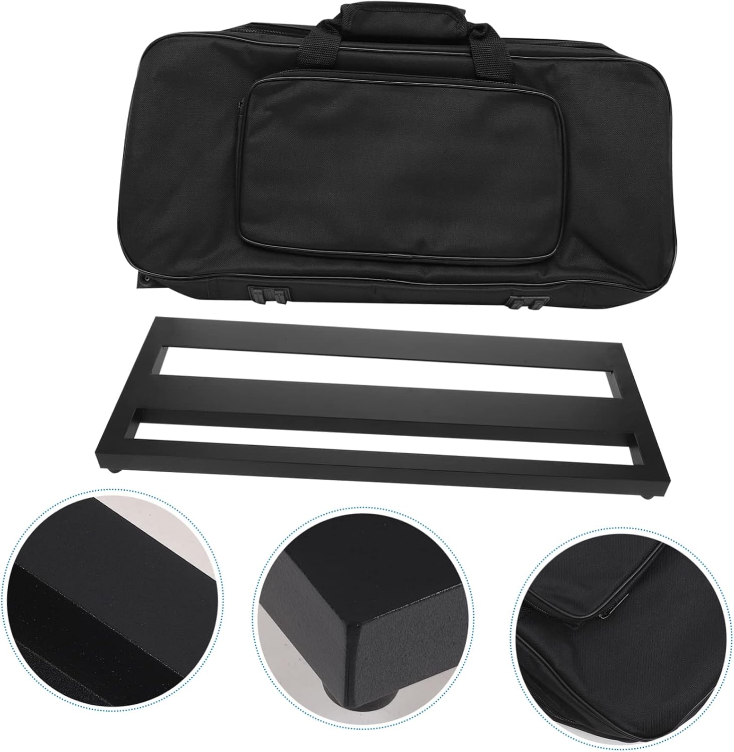 Aluminum Alloy Guitar Pedal Board with Carry Bag Portable Effector Organizer for Musicians for Home the Go Durable and Efficient Musical Instrument Prop
