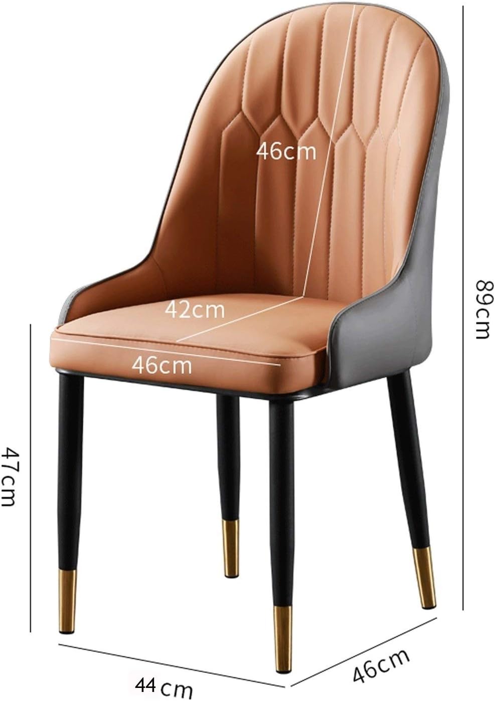 Dining Chair Kitchen Dining Room Furniture Chairs Faux Matte Suede Leather Armrests Backrest Dining Chairs for Office Lounge Kitchen Bedroom (Color : H)