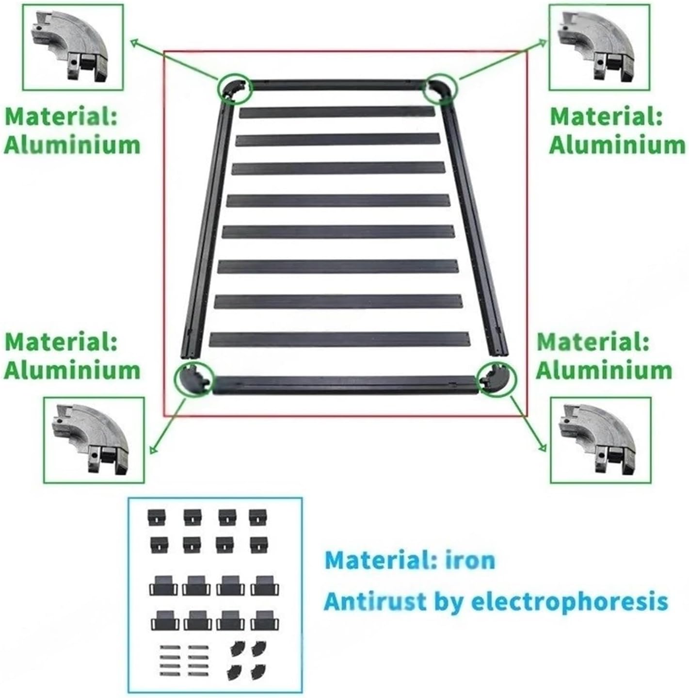 Roof Rack XL Jc74 Aluminium Flat Platform Flat Roof Rack Compatible for Suzuki Jimny XL Jc74 5 Doors Other Exterior Accessories