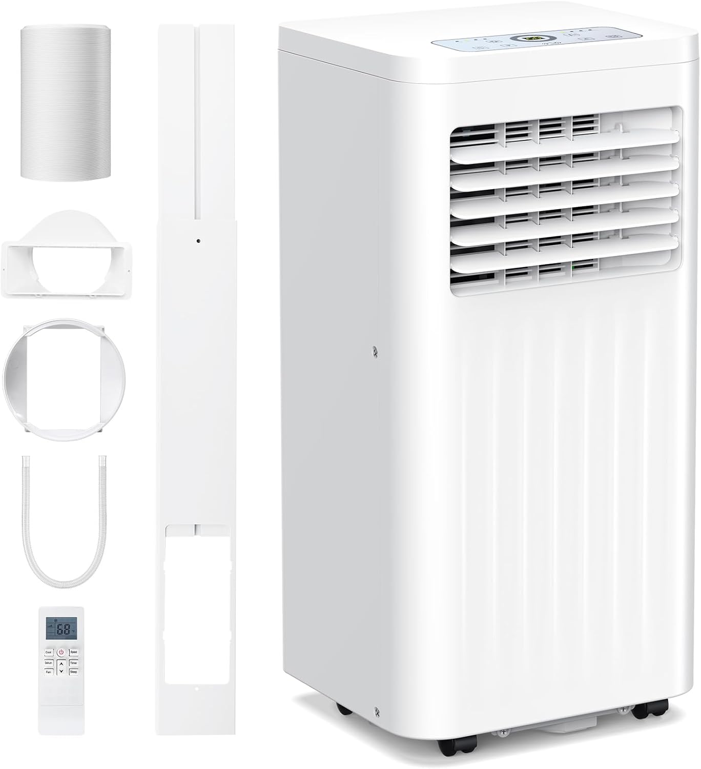 10000 BTU Quiet Portable Ac Unit for Room up 400 Sq.Ft, Portable Air Conditioners with Cooling, Fan, Sleep Mode, Dehumidifier, 24H Timer, Remote Control, Drain Hose