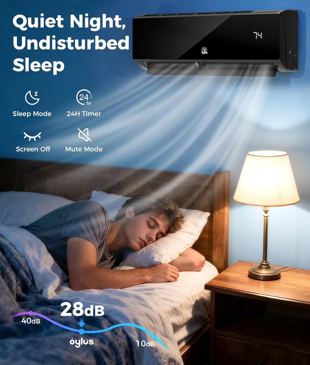 Mini Split Ac/Heating System - 12000 BTU Mini Split Air Conditioner with Heat Pump Wifi Enabled Inverter, 20 SEER2 115V Energy Efficient Precharged DIY Split Ac Unit Up to 750 Sq.Ft