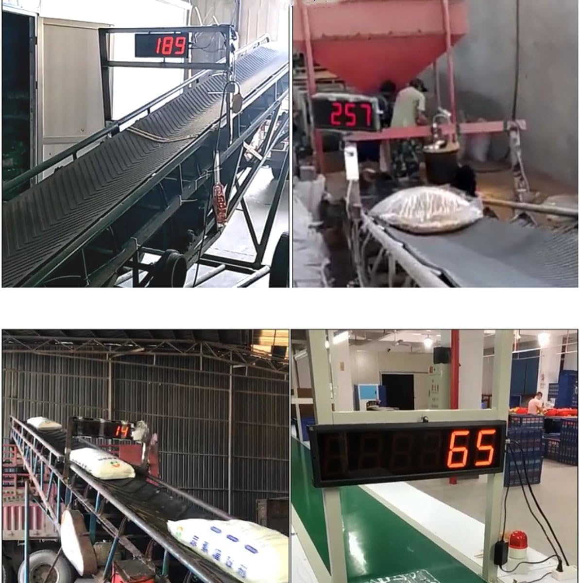 4-Digit Digital Electronic Counter, LED Red Display Digital Counter 0-9999 with Foot Pedal, Production Line Counting Screen, for Factories and Workshops, Airports Stations/Breeding Farm/Conveyor Belt