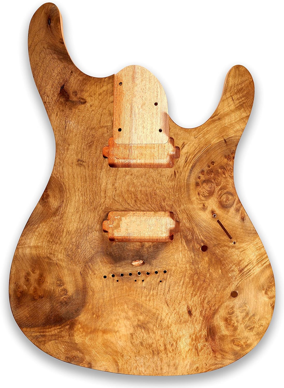 BexGears DIY 8 String Electric Guitar Kits Burl poplar veener top okoume Body maple neck & composite ebony fingerboard You Build The Guitar