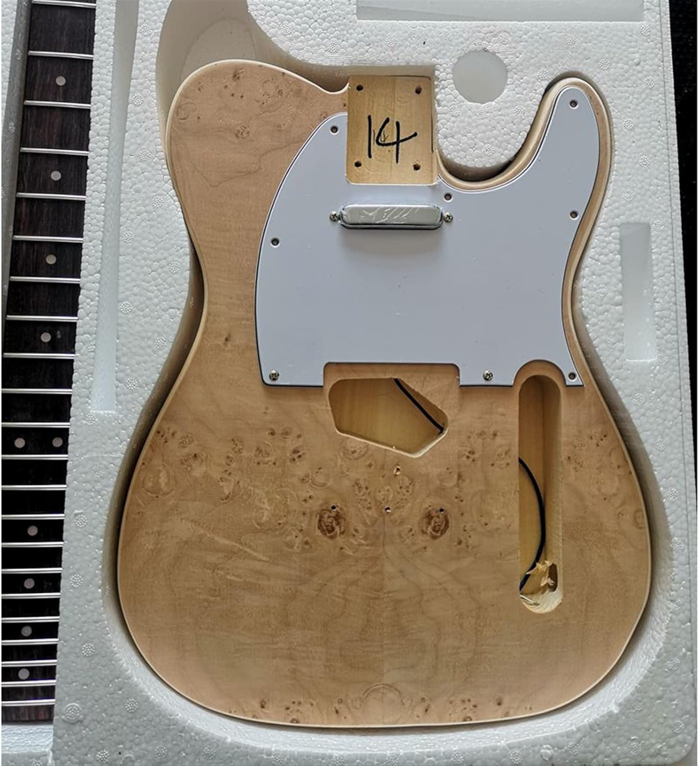 Unfinished Guitar DIY Kit Basswood Body with Rosewood Fingerboard Includes All Mounting Screws Unfinished Guitar Set