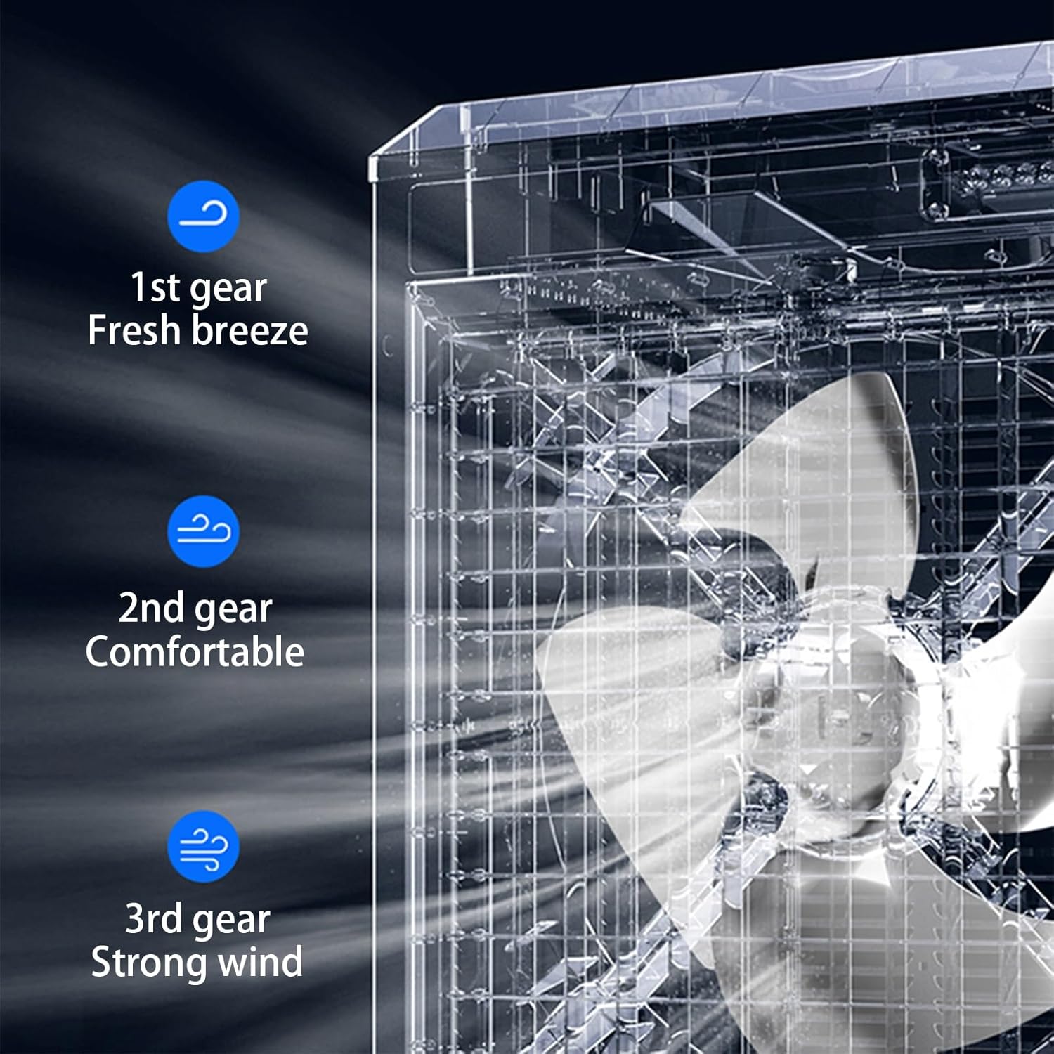 Portable Air Conditioners, Evaporative Air Cooler with 8 Ice Packs, 3 Speeds, Personal Swamp Cooler for Bedroom Home Office(69 * 45 * 140cm)