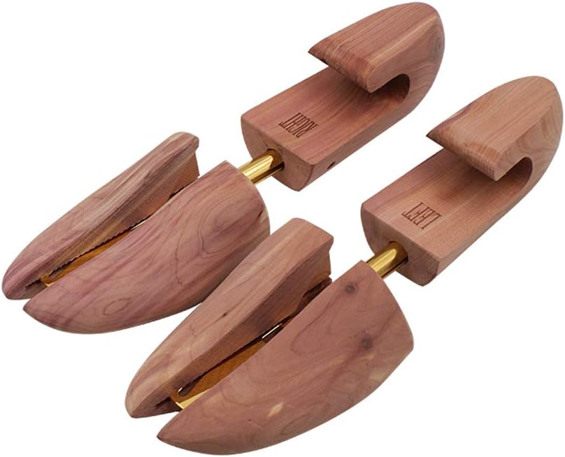 Cedar Shoe Trees for Men, Wood Shoe Tree with Split Toe, 7–14 Size Shoe Accessories for Sneakers, Boots 6 Packs