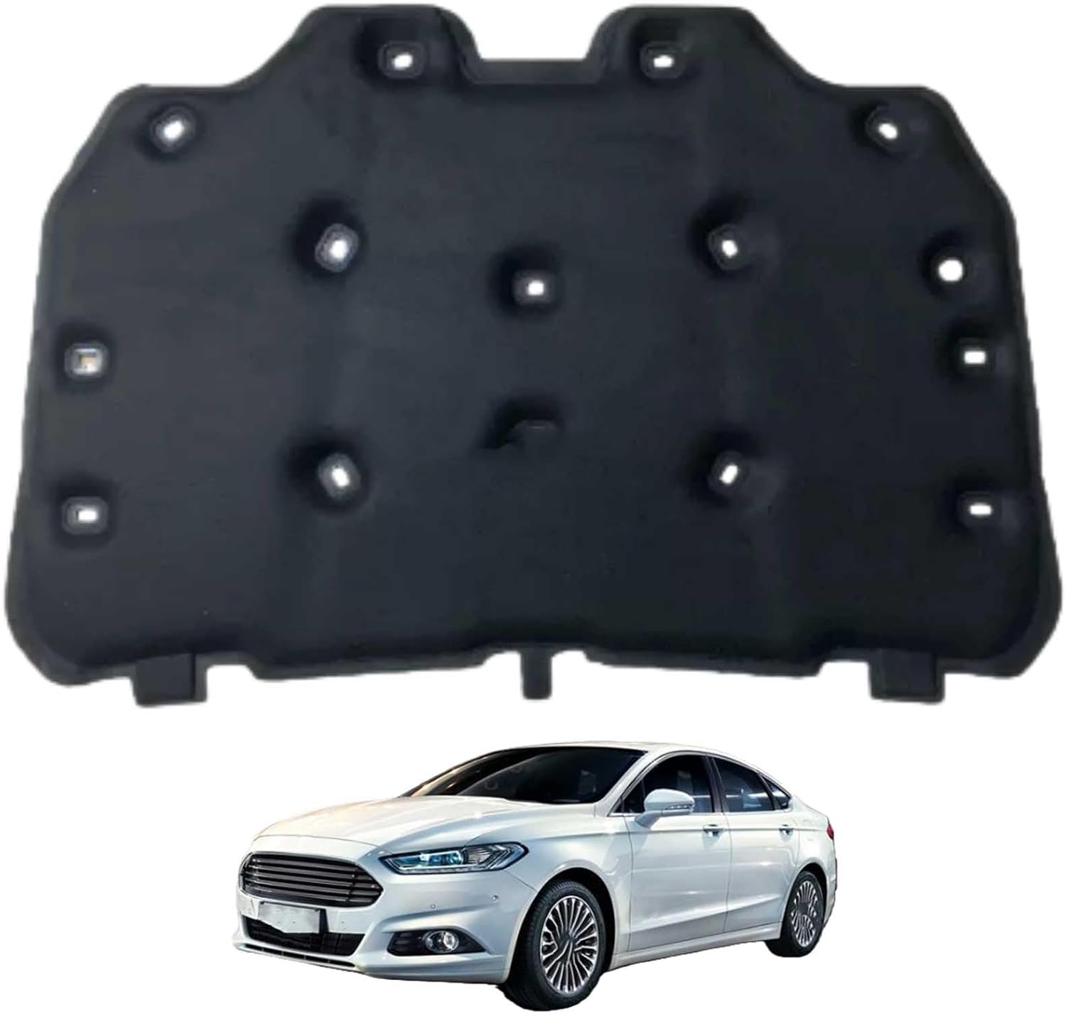 Car Front Hood Engine Sound Pad for Ford Mondeo 2017-2018, Heat Insulation Cotton Mat Cover Soundproof Car Accessories