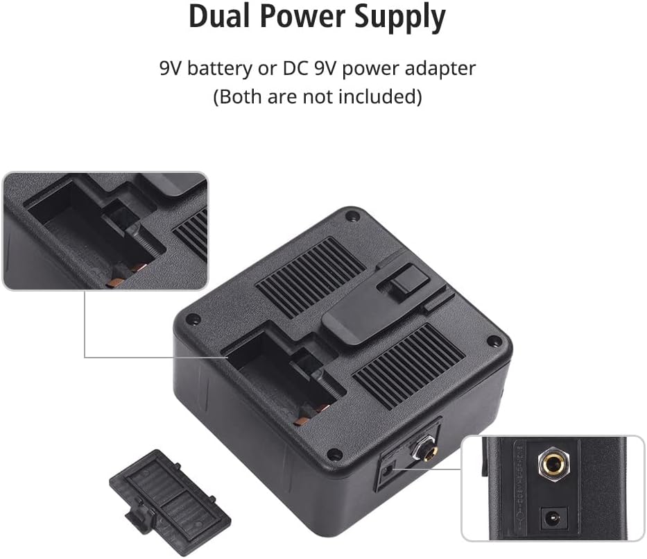 M Guitar Amplifier Amp Speaker 1W with 6.35mm Input 1/4 Inch Headphone Output Supports Volume Tone Adjustment