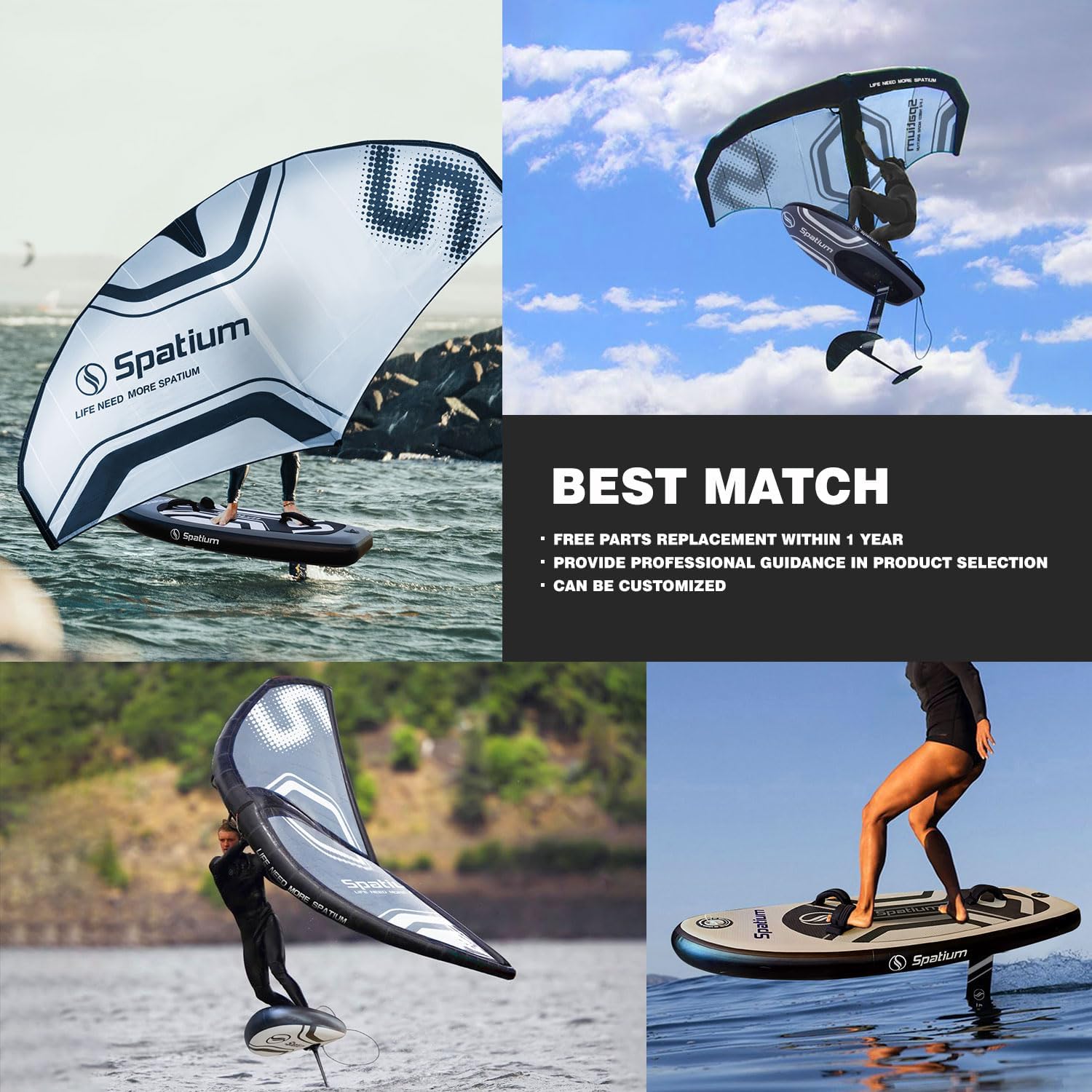 Wind Wingfoil and Hydrofoil Board with Hydrofoil Inflatable Hydrofoil Board with Inflatable Wind Wing Foil and Hydrofoil Inflatable Windfoil Hydrofoil Surfboard for Outdoor Water Sports