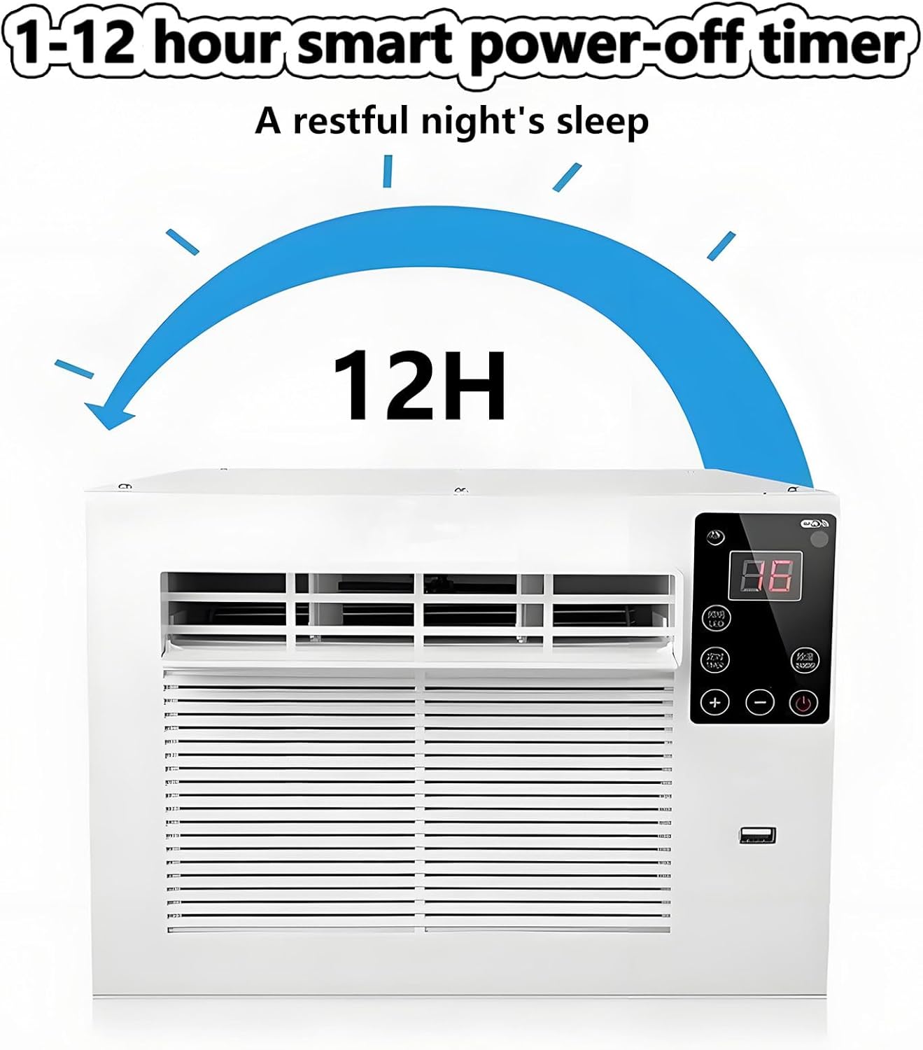 Air Conditioning Unit Portable Quiet Dehumidifier Air Conditioner Small Air Cooler Fan Unit with Remote Control 1-12h timer & LED Light Dormitory Mosquito Net Air Conditi