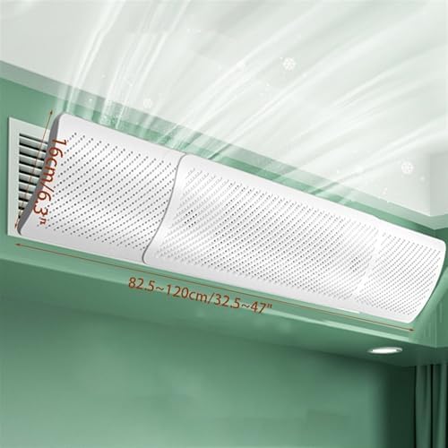 Air conditioning deflector Air Wing Baffle Wind Direction Windshield, Side Outlet Central AC Air Flow Deflector, Adjustable Air Conditioner Deflector for Home Hotel Office