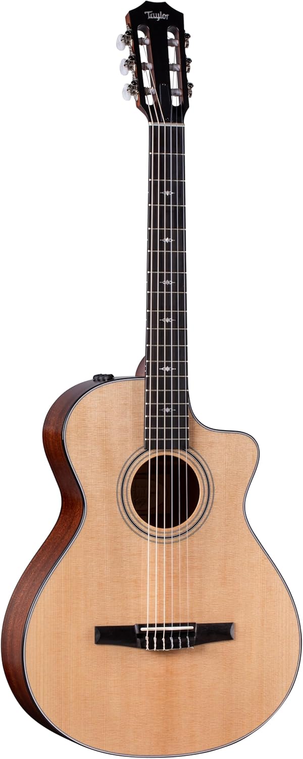 Taylor 312ce-N Grand Concert Nylon String Acoustic/Electric Guitar with Hardshell Case