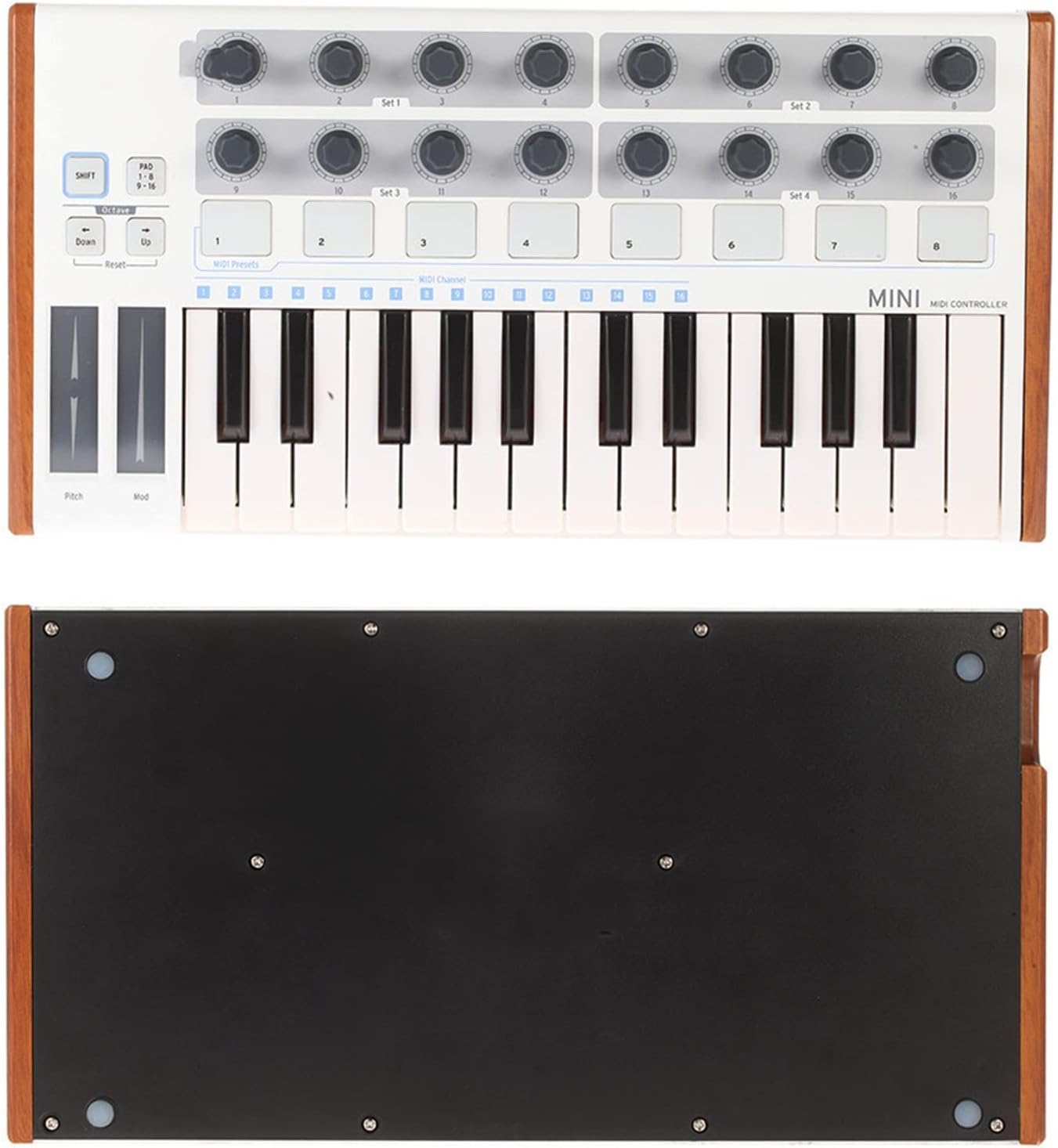 Keyboard Piano Portable Keyboard Controller Mini Professional 25-Key USB MIDI Controller Drum Pad Keyboard Instruments