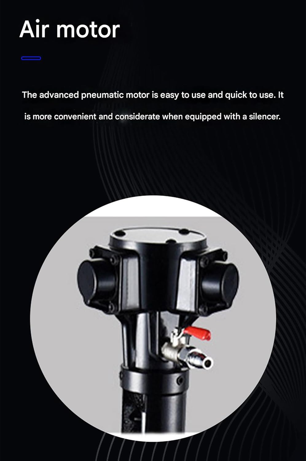 50 Gallon Pneumatic Paint Mixer 1/2HP Automatic Lifting Air Agitator Paint Mix Tool Ink Casting Stirring Machine, High Power