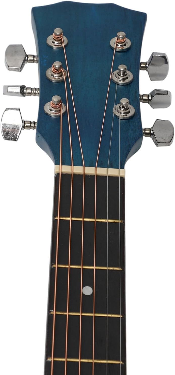 Acoustic Guitar Kit, 41 Inch Guitar Set for Beginners with Picks Capo Spare Strings Strap Bag Basswood Matte Finish Portable