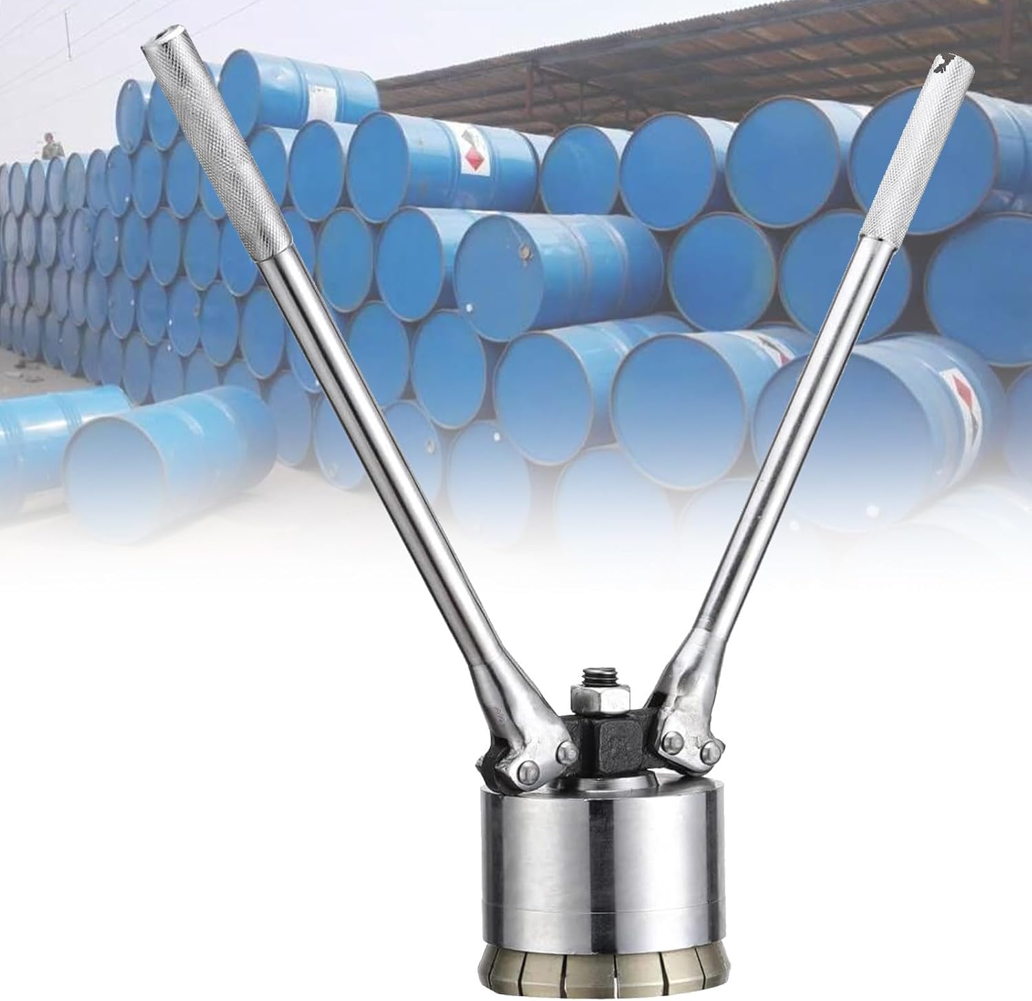 Manual Cap Seal Crimping Tool for 35/70mm Oil Drums - Heavy-Duty Iron Barrel Sealing Machine, Durable Drum Crimper Sealer for Efficient Oil Storage