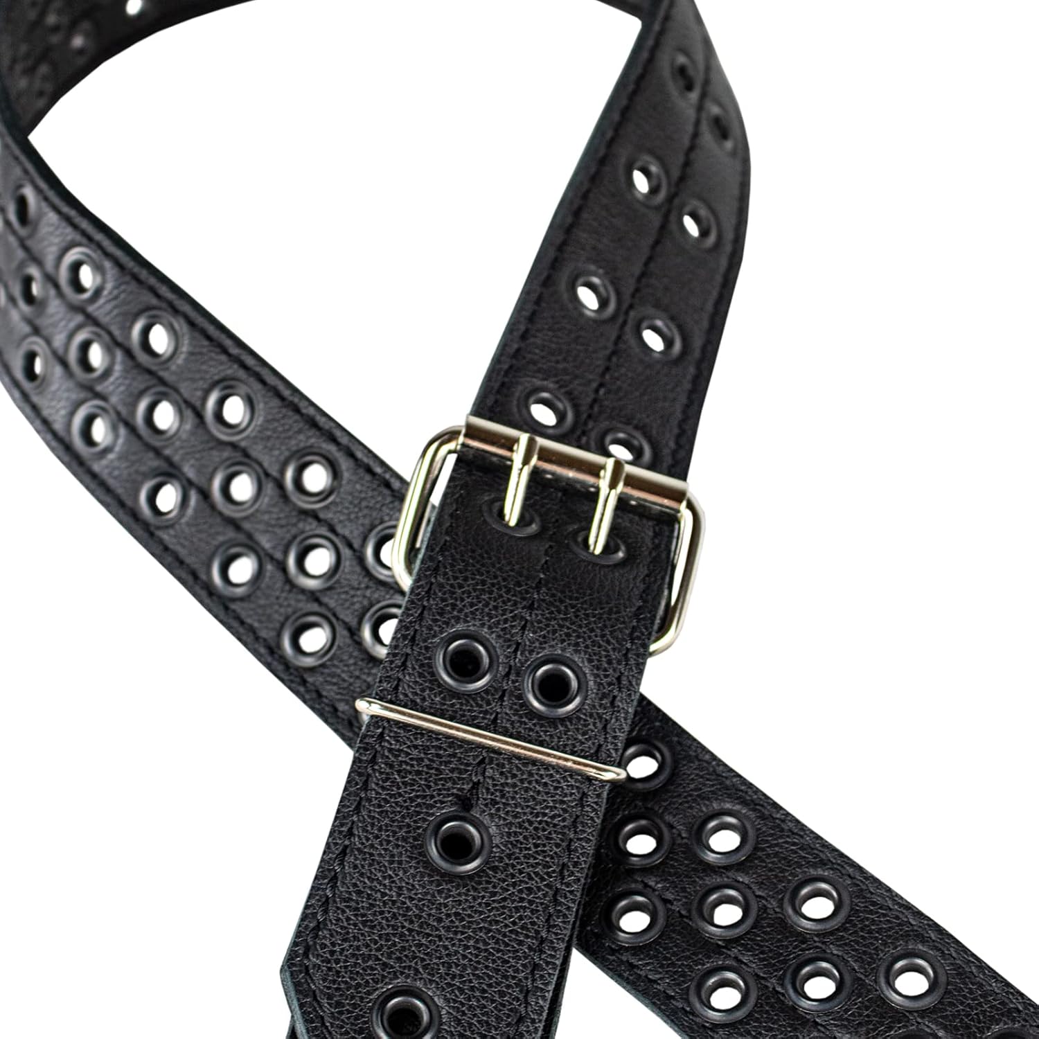 Sawtooth Lunar Halo 2” Wide Leather Guitar Strap Hand Crafted in The U.S.A. (ST