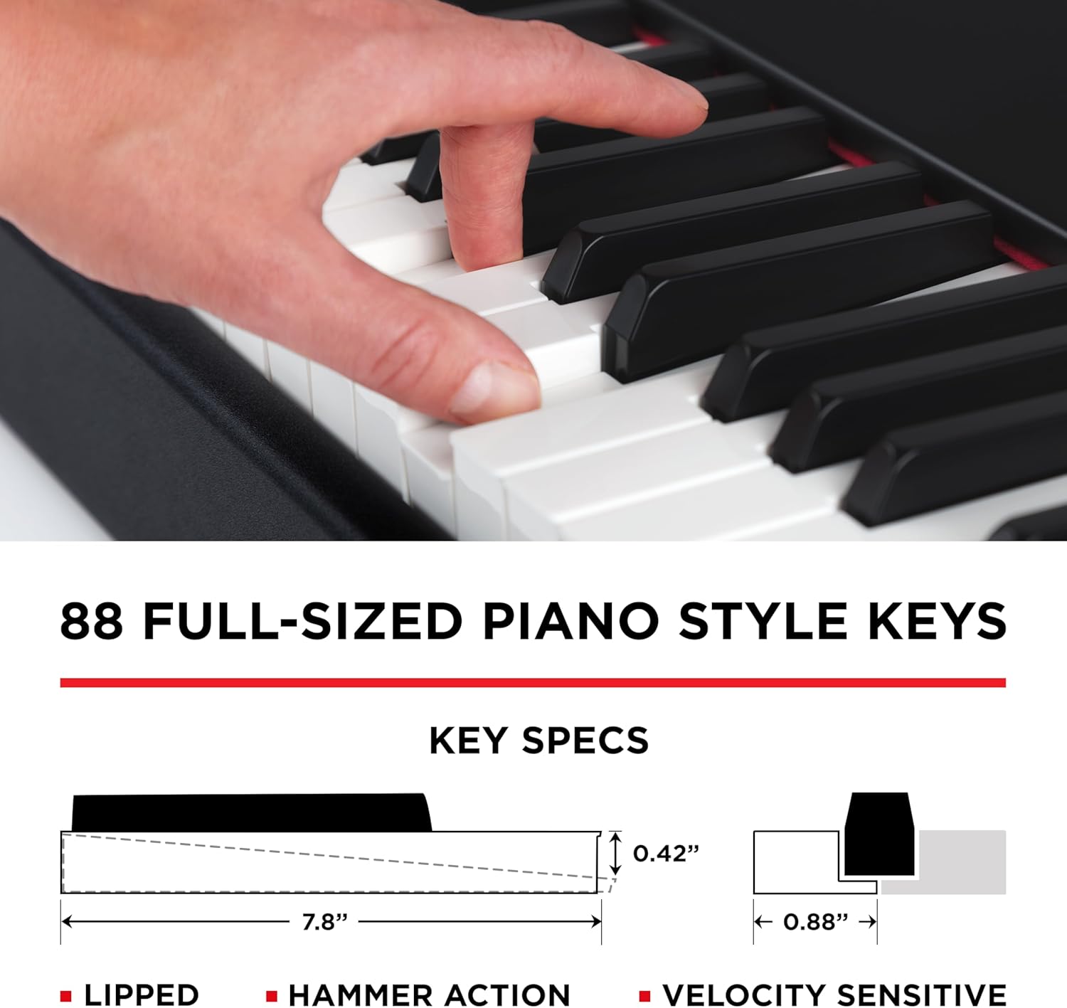 M-AUDIO Hammer 88 USB MIDI Keyboard Controller with 88 Hammer Action Piano Style Keys Including A Studio Grade Recording Software Suite