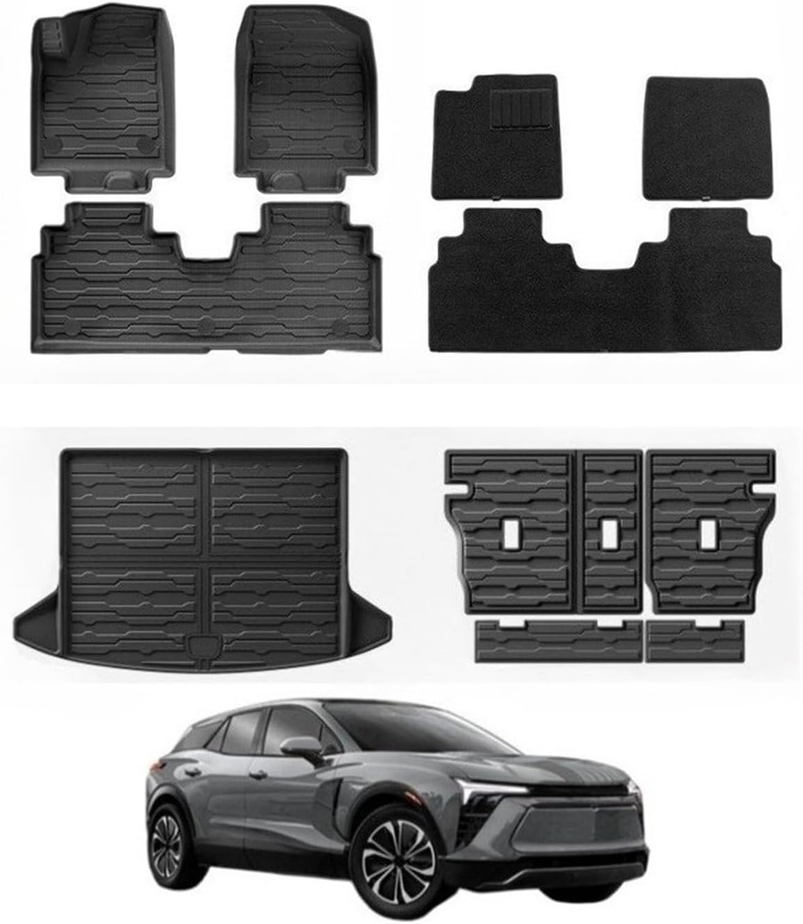 2024 Compatible with Blazer-EV Pioneer Electric Floor Mats TPE Car Mats and Other Accessories(11PCS Set)