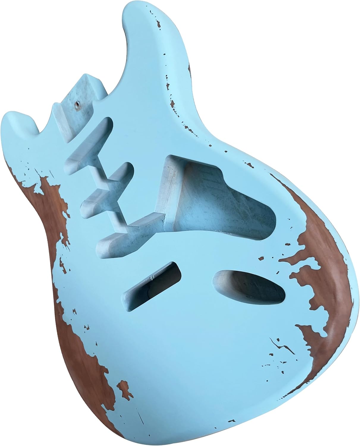Relic Electric Guitar Body Stratocaster Style Nitro Top Alder Wood DIY Guitar Body S-S-S pickups Heavy Relic Guitar Body Blue