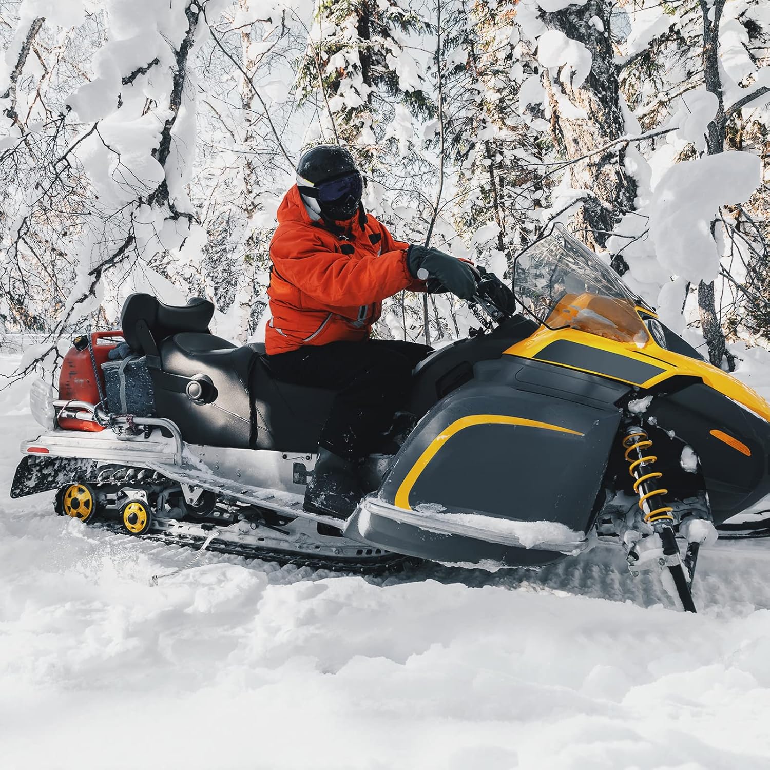 KEMIMOTO 4Pcs Snowmobile Ice Scratcher Kit Compatible with Polaris Arctic Cat Ski-doo Reverse and Non-Reverse Gear Equipped Universal Snowmobiles Scratchers with Claw Replacement Accessories 2 Set