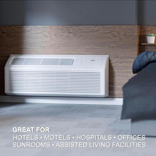 Cooper & Hunter 15,000 BTU PTAC Packaged Terminal Air Conditioner & Heat Pump – Built-In 3.5kW Electric Heater – Includes Wireless Smart Kit, Remote & Power Cord – R-32 Refrigerant