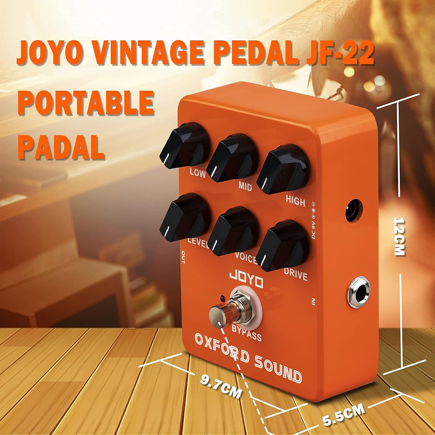 JOYO JF-22 Amplifier Simulator Distortion Pedal, R-20 Overdrive Effect Pedal and JF-21 Distortion Guitar Effect Pedal