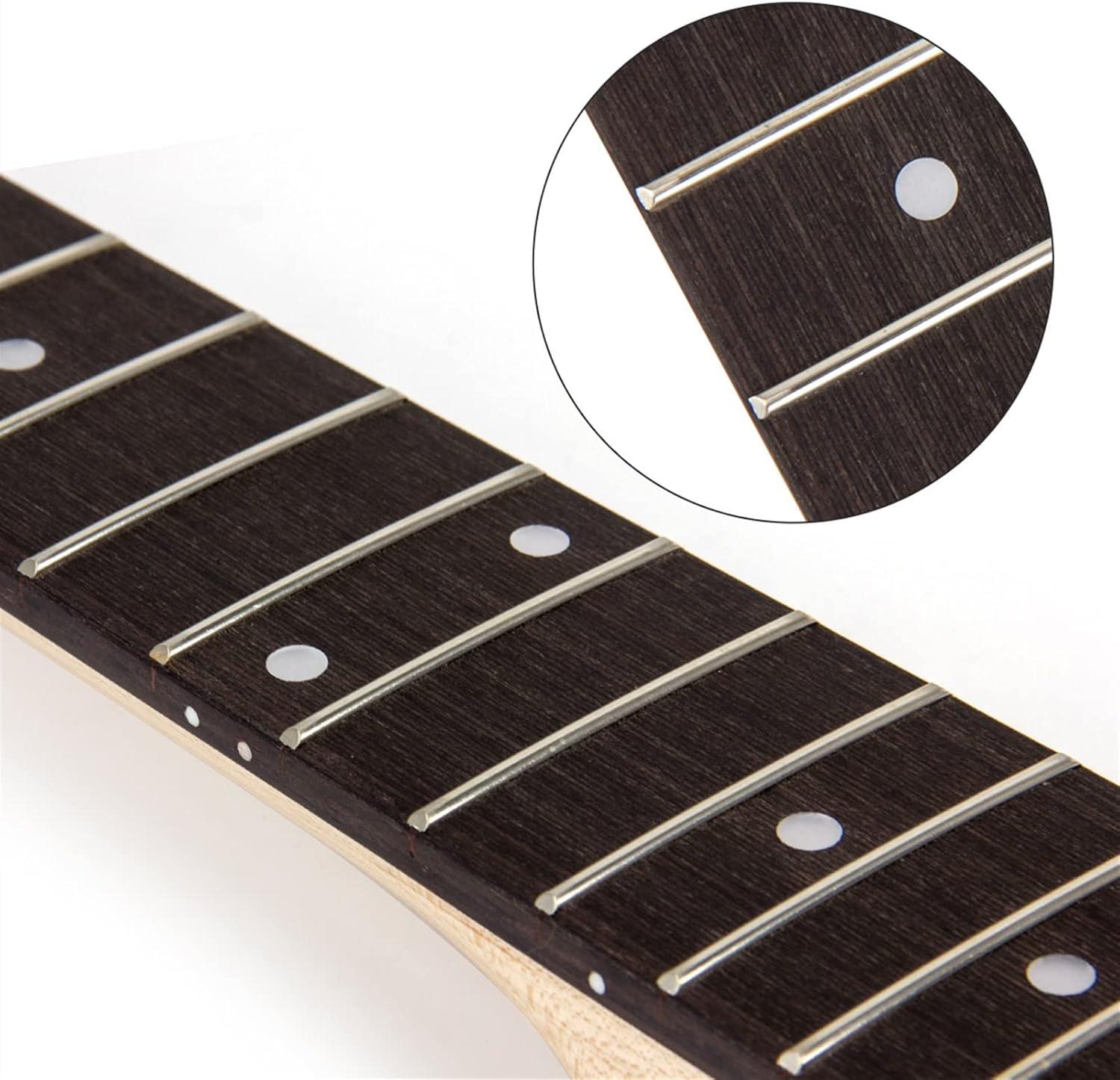 Electric Guitar Neck 22 Frets Maple 25.51 Inch Bolt On with Truss Rod Matt Finished Guitar ​Neck Replacement (Color : 01)