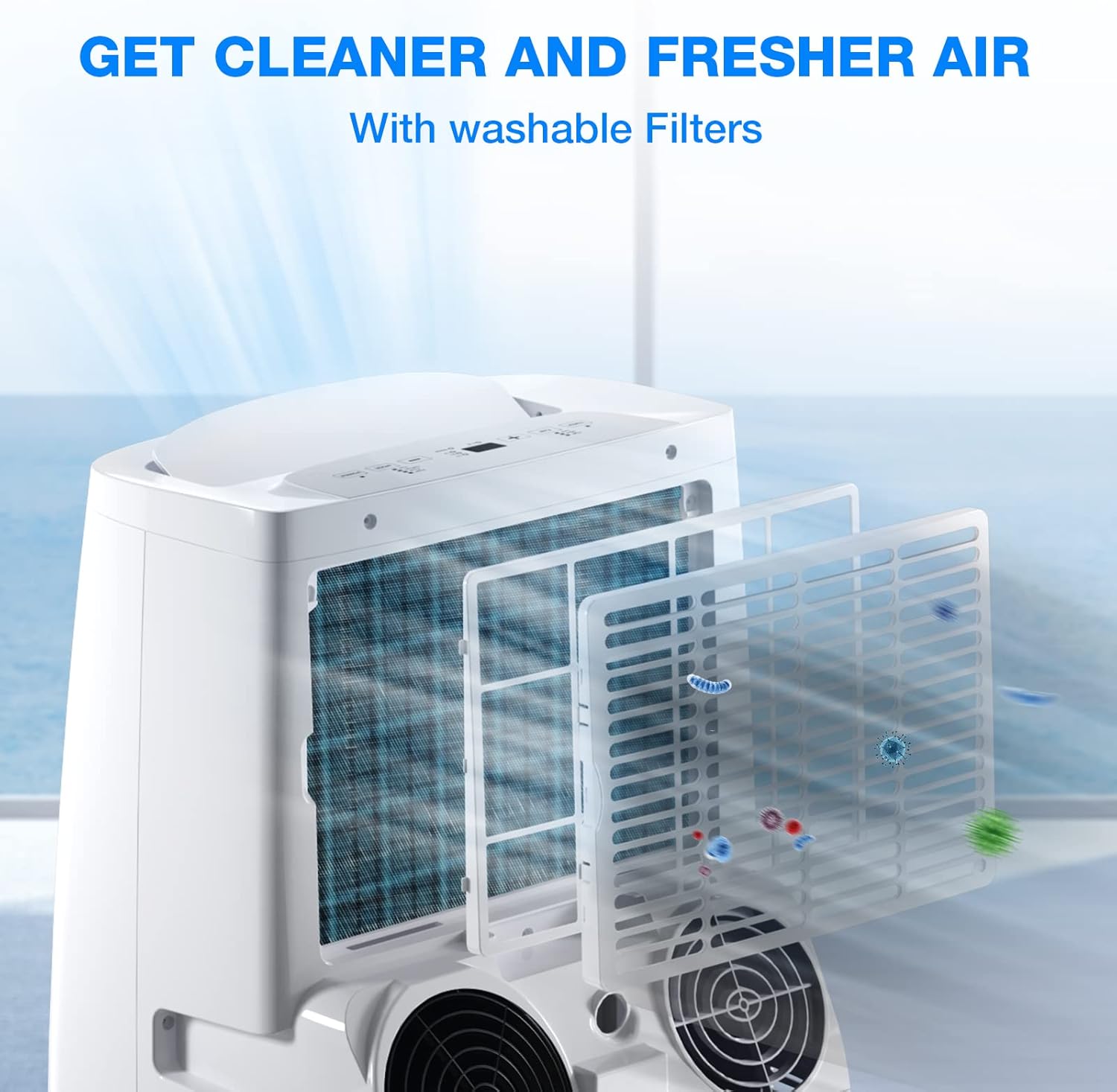 Air Choice Portable Air Conditioner, 14000 BTU Air Conditioner Portable for Room Up to 700 Sq.Ft, Auto Swing, 24H Timer, Remote Control, Window Kit