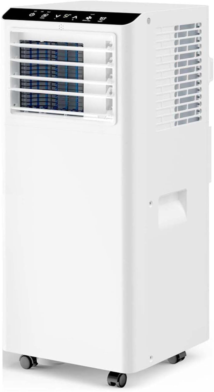 8000Btu Portable Air Conditioner with Remote Control,Quiet AC Unit with Cool, Dehumidifier & Fan Mode Room Cooling Up to 350 sq ft,24 Hour Timer, Window Installation Kit for Home, White