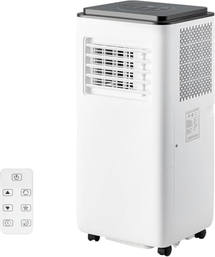 Portable Air Conditioner With Cooling, Dehumidifier and Fan, 3-In-1 Portable Air Conditioner With Remote Control, Cools Up to 350 Sq. Ft. 24-Hour Timer/Sleep Mode, Bedroom/Office