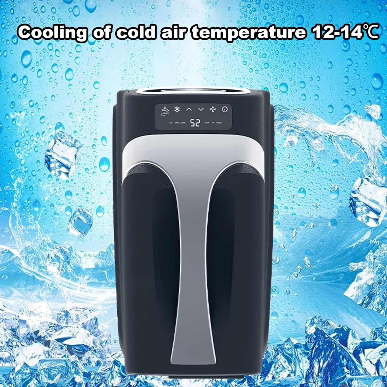 Portable Air Conditioners No Windows Needed, Smart Air Cooler for Small Room & Camping with LED Display, Timer – Double Pipe AC for Room Garage Patio