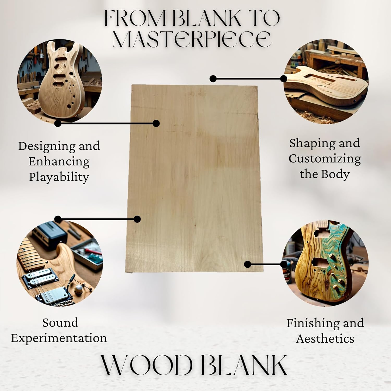 Exotic Wood Zone | Basswood Electric/Bass Musical Guitar Body Blanks | Luither Tonewood Suppliers | 21