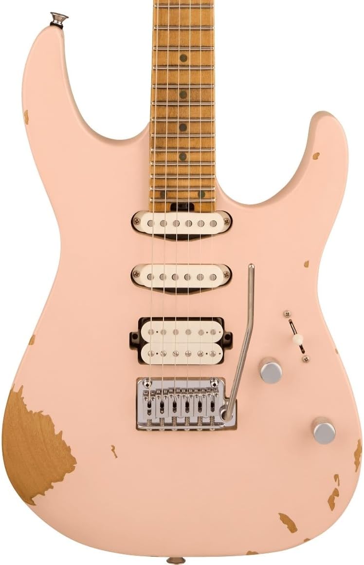 Charvel Rick Graham Signature Pro-Mod DK24 2PT CM MPL Electric Guitar - Worn Shell Pink