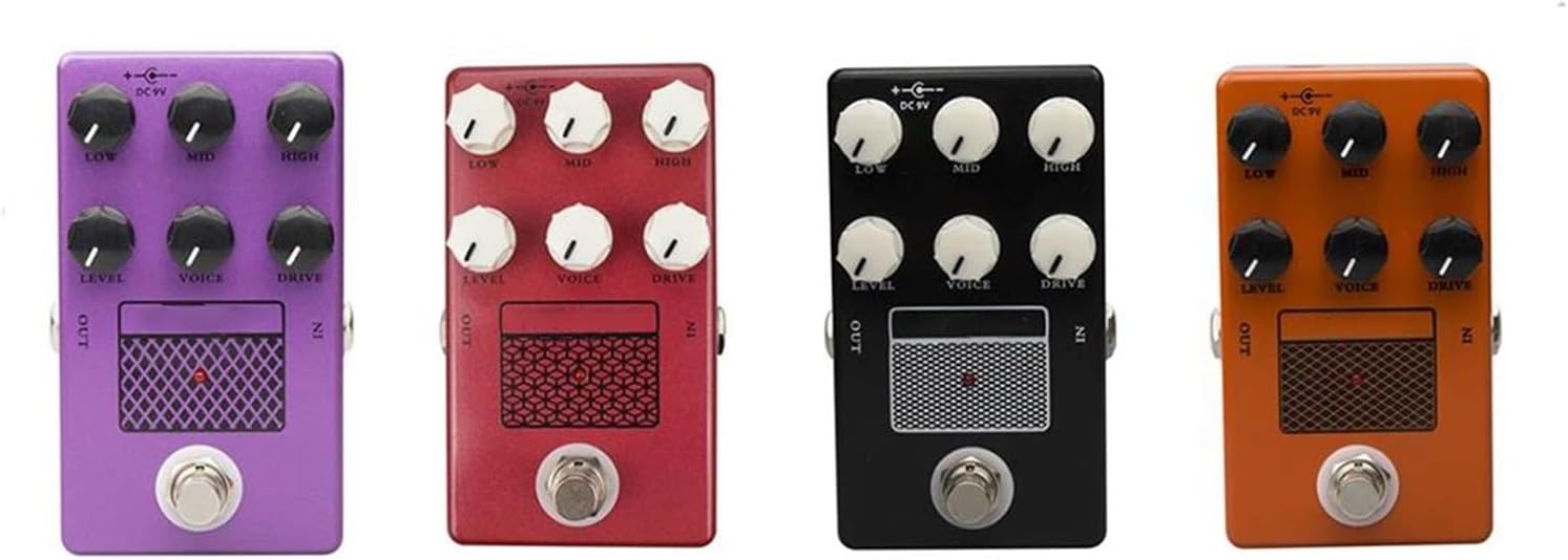 Professional Guitar Effects Pedals Amplifier Guitar Effect Pedal True Bypass Metal Case Colorful Accessories(Purple)