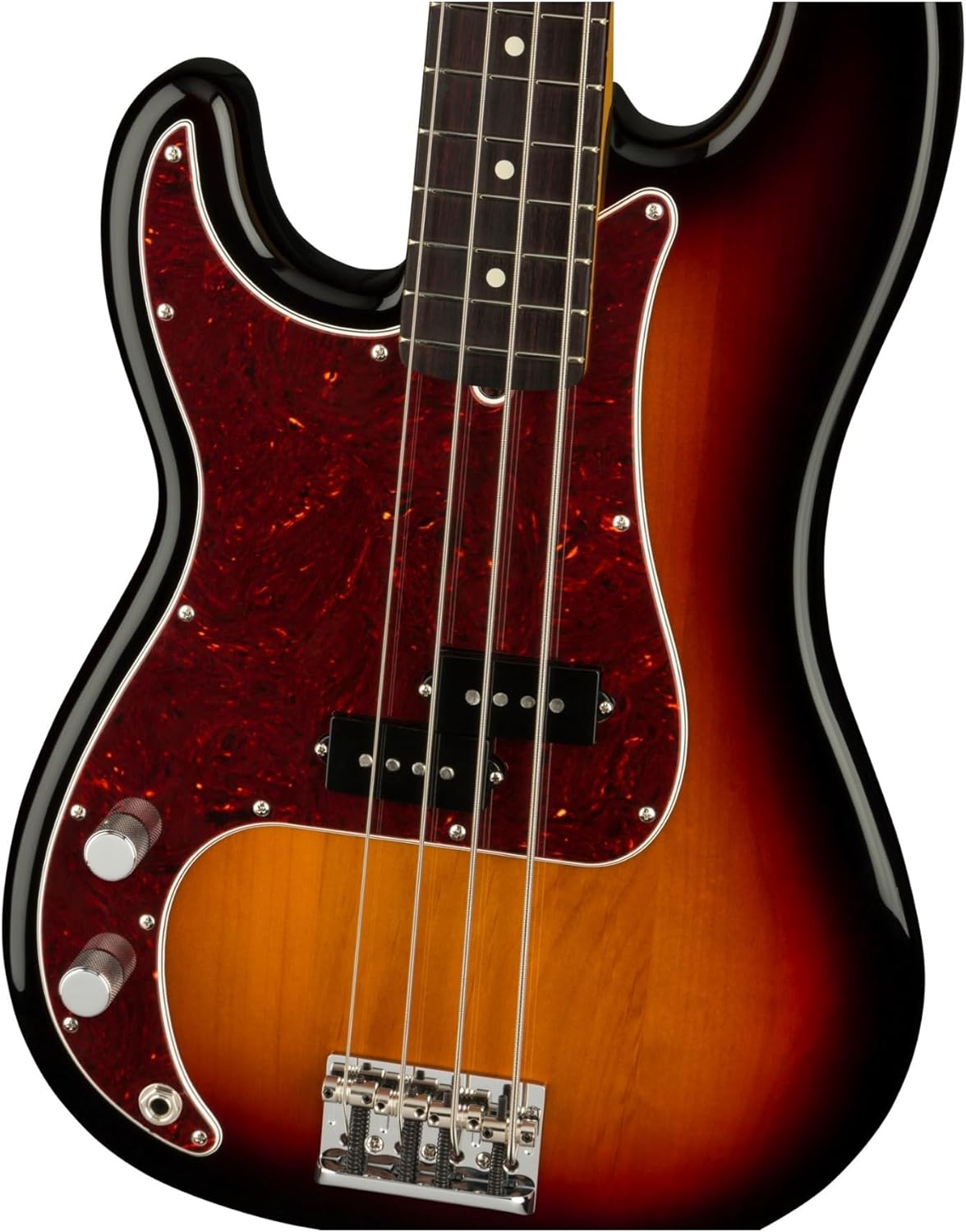 Fender American Professional II Precision Bass, 3-Color Sunburst, Left-Handed, Rosewood Fingerboard