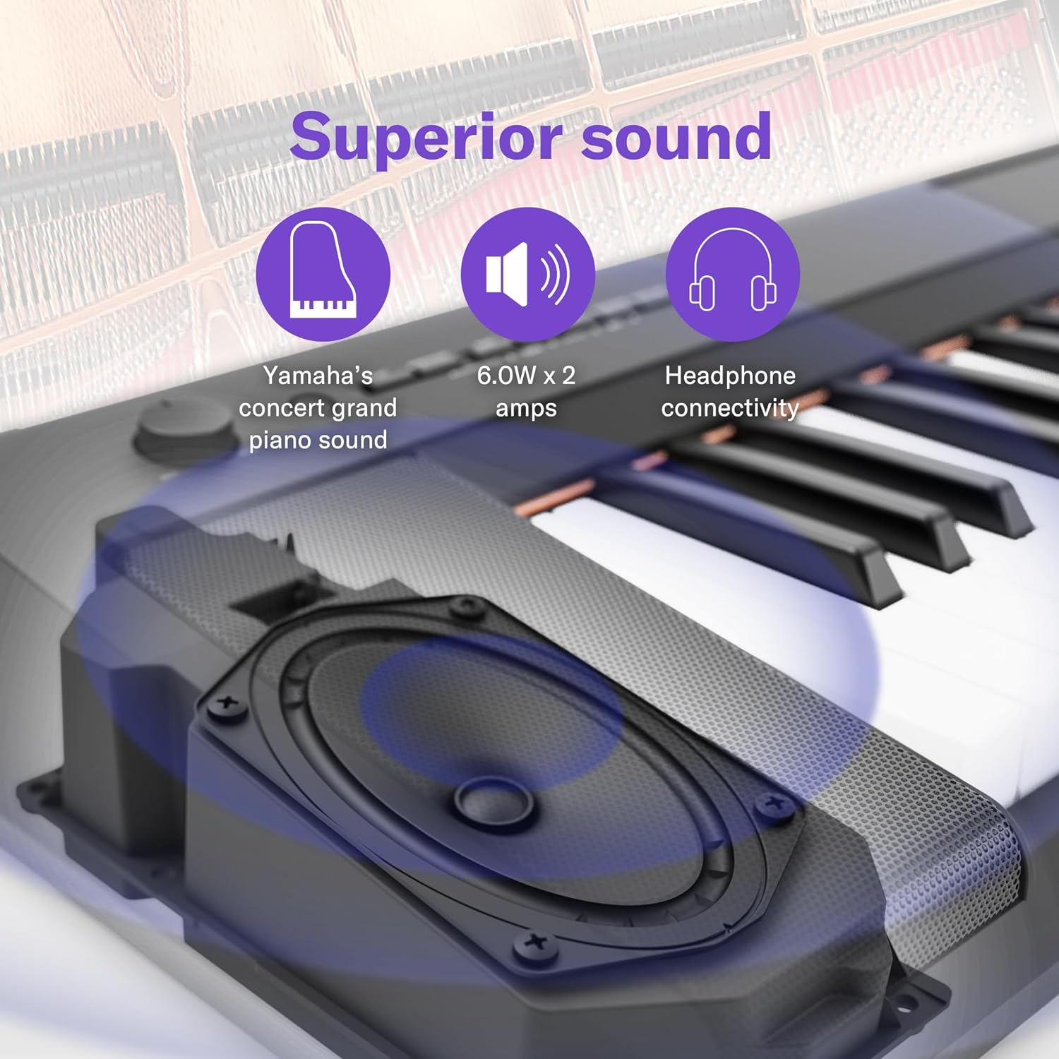 Yamaha NP-15 Piaggero Digital Keyboard - Lightweight and Portable Keyboard with 61 Velocity Keys and 15 Tone Colours