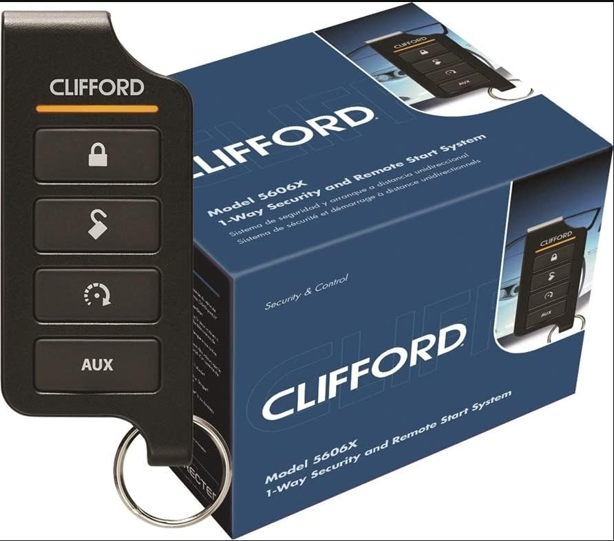 Directed Electronics Clifford 5606X 1 Way Vehicle Security and Remote Start System, Bundled with DB3 Bypass Module, 2-Pack, Compatible with Cars, Trucks, Hybrid Vehicles, Remote Control
