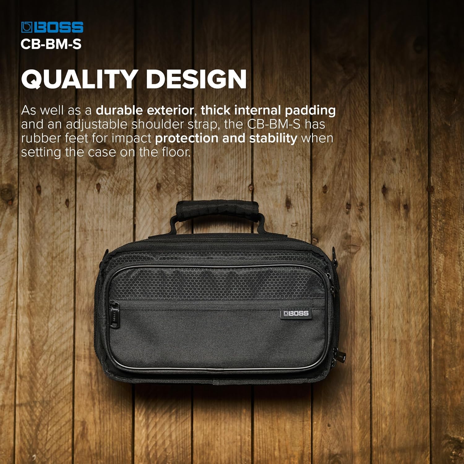 BOSS CB-BM-S | Compact Multi-Effects Case | Compatible GX-10, GT-1 & GT-1B | Lightweight & Durable | Thick Internal Padding | Adjustable Shoulder Strap | Versatile Accessory Pockets