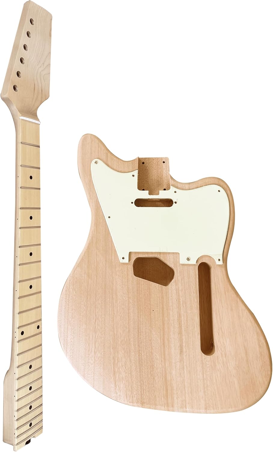 Unfinished Electric Guitar Kit Beginner Kit Mahogany Body and Maple Neck,Maple Fretboard,Uncut DIY Guitar Kit,Build Your Own,Electric Guitars for Beginner