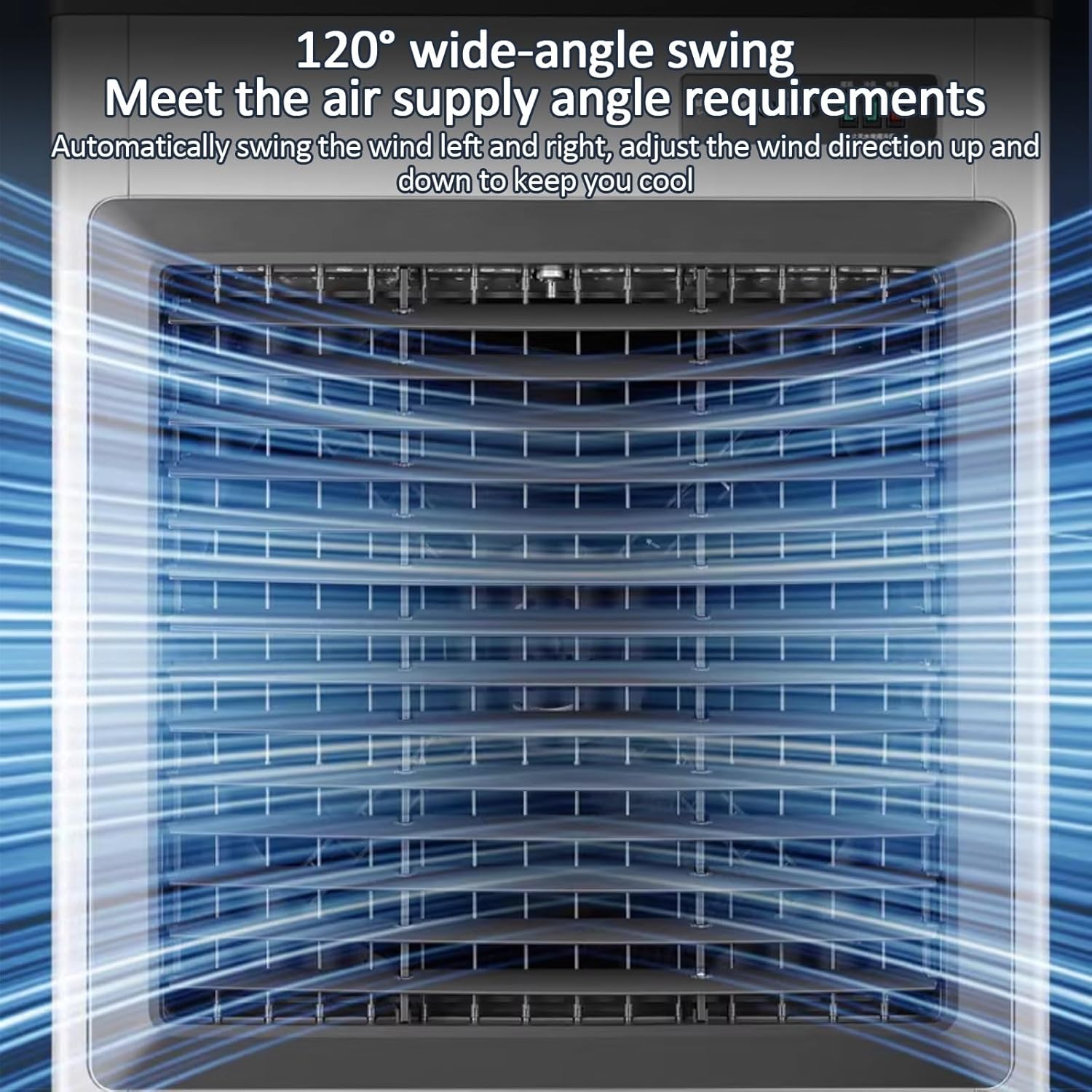 Generic Swamp Cooler, Air Conditioner Portable Strong Wind, Three Wind Speeds 120° Oscillation 8 Ice, Evaporative Conditioner for Room Office Outdoor