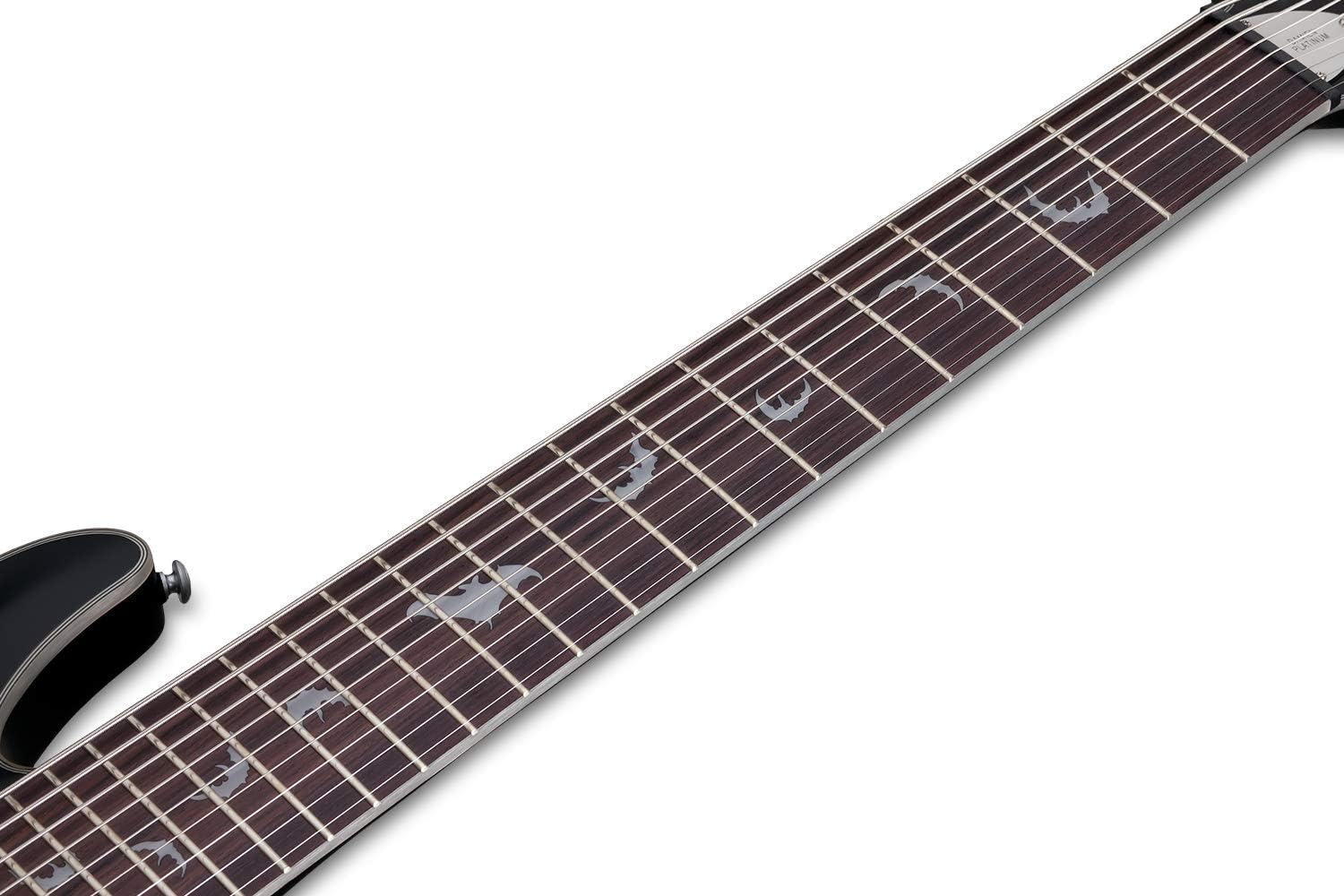 Schecter Damien Platinum 9-String Electric Guitar, Rosewood Fingerboard, Satin Black