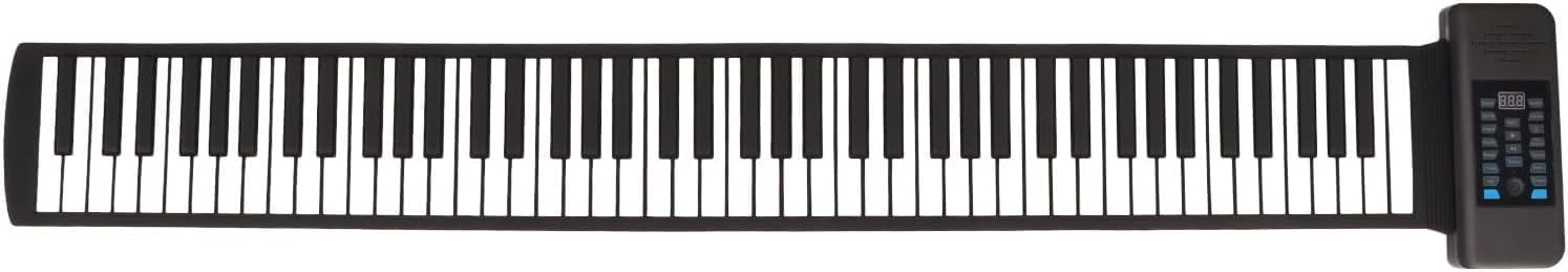 Keyboard Piano, Roll Up Piano, Foldable Digital Piano, Portable Electric Piano with 88 Keys, Pedal, Arranger Keyboards with Speakers, LED Display, Rechargeable Smart Piano for Children Gifts